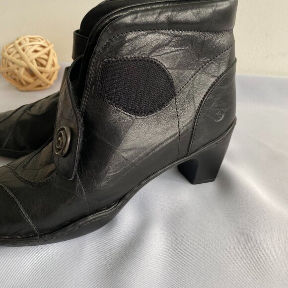 Josef Seibel Calla 02 Black Leather Ankle Boots SZ 9.5 - Picture 8 of 13